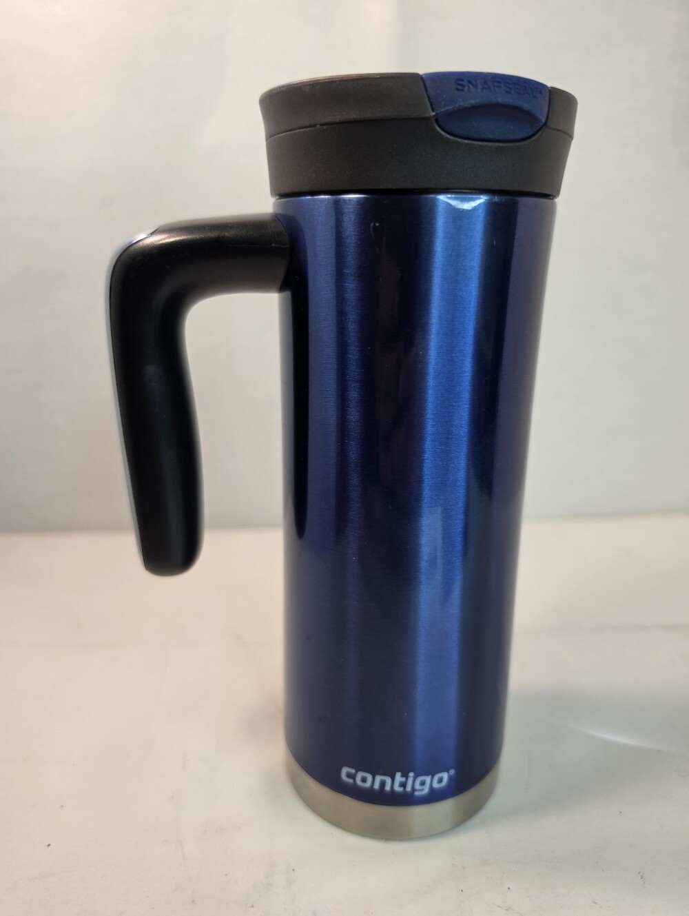 Contigo Superior Stainless Travel Mug Tumbler 20 oz Blue Snap-seal Lid Handle